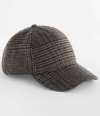 BB625 B625 Beechfield Wool Blend Checked Cap Brown Plaid colour image